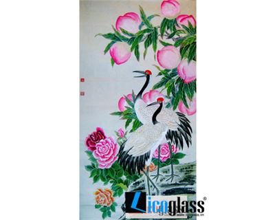 TRANH KÍNH CHIM HẠC LCG08
