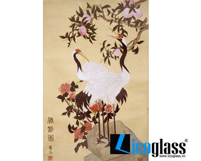TRANH KÍNH CHIM HẠC LCG02