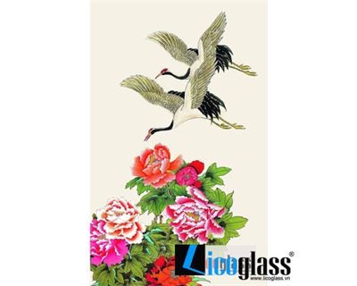 TRANH KÍNH HOA MẪU ĐƠN LCG11