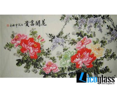 TRANH KÍNH HOA MẪU ĐƠN LCG09