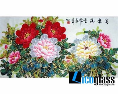 TRANH KÍNH HOA MẪU ĐƠN LCG08