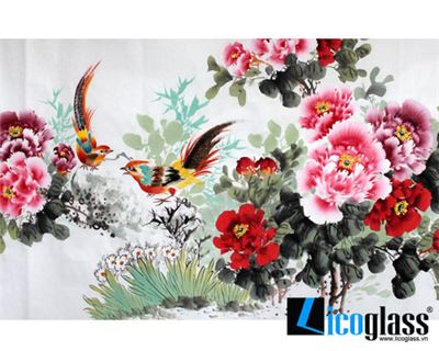 TRANH KÍNH HOA MẪU ĐƠN LCG02