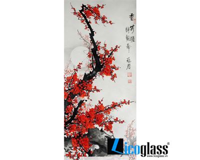 TRANH KÍNH HOA ĐÀO LCG04