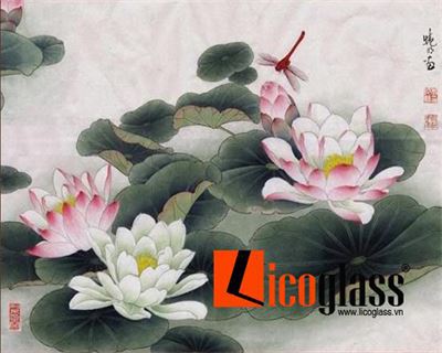 TRANH KÍNH HOA SEN LCG49