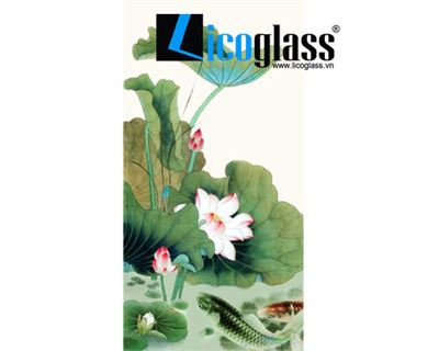 TRANH KÍNH SEN CÁ LCG23
