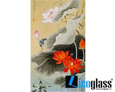 TRANH KÍNH HOA SEN LCG28