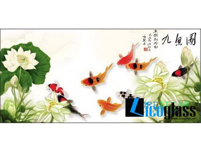 TRANH KÍNH SEN CÁ LCG11