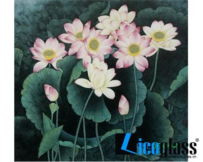 TRANH KÍNH HOA SEN LCG21