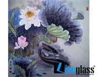 TRANH KÍNH SEN CÁ LCG03