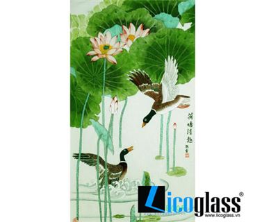 TRANH KÍNH HOA SEN LCG19