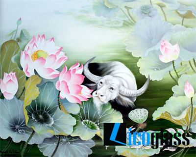 TRANH KÍNH HOA SEN LCG14