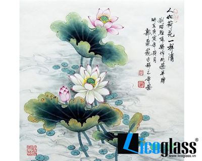 TRANH KÍNH HOA SEN LCG10