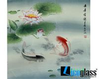 TRANH KÍNH SEN CÁ LCG01